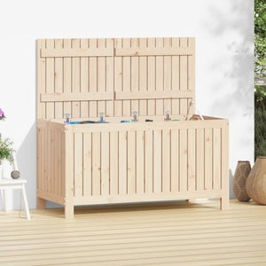 Coffre Banc En Bois Pin Massif 97x40x40cm DFL - Neuf - Rangement Déco