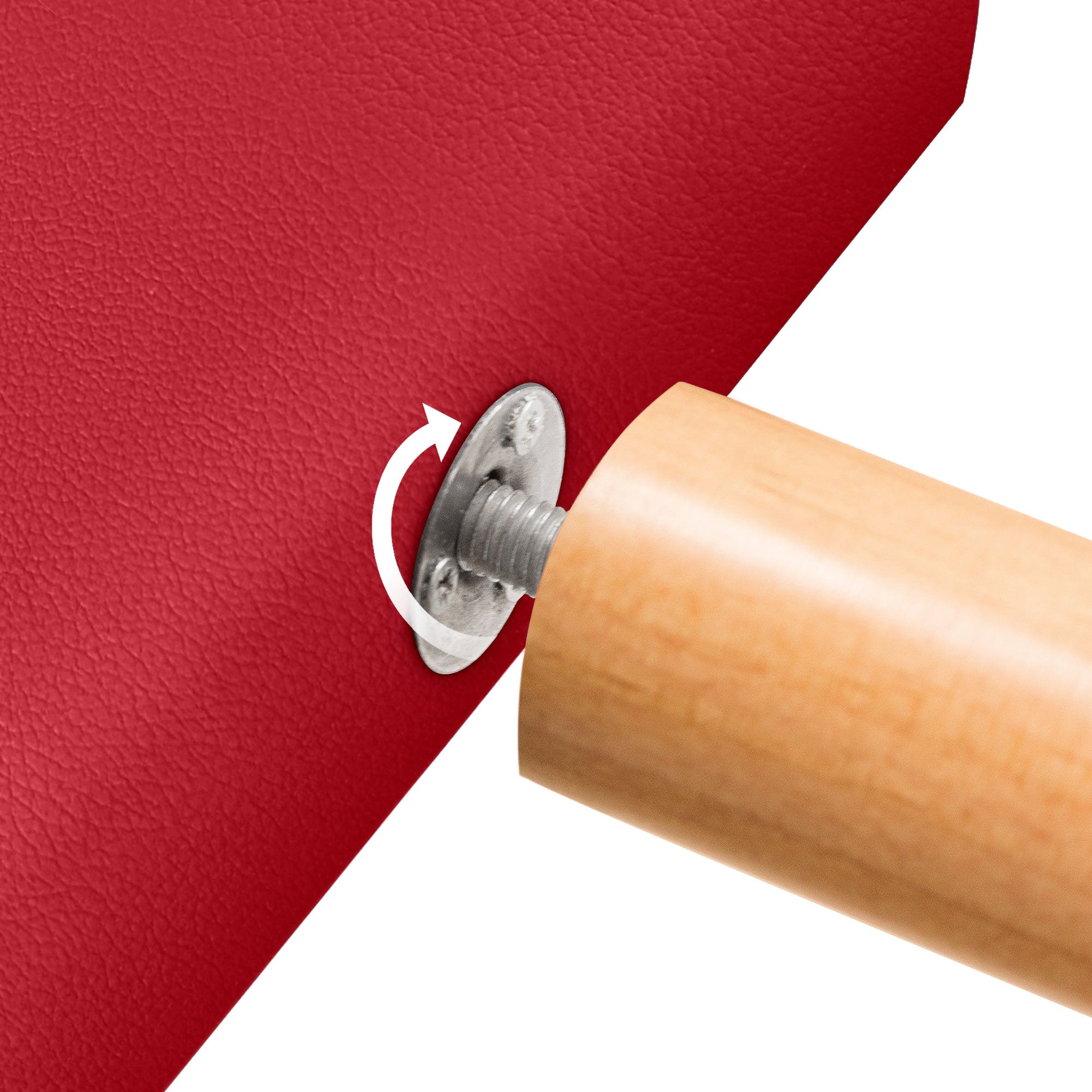 DHOME Cabecero de Polipiel Liso y con Patas cabeceros Cabezal tapizado Cama (Polipiel Rojo, 135cm (Camas 120/135/140)) - 6