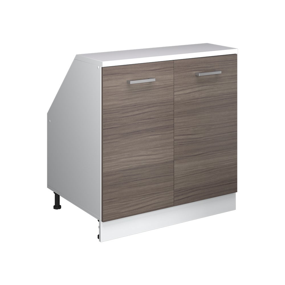 Vicco armario de cocina para techo inclinado r-line, gris noble, 80 cm con 2 puertas, 60 cm de profundidad