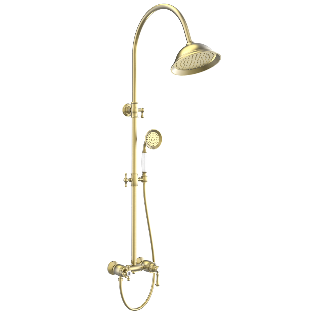 Colonna Doccia Retrò Leeds Cromo - Altezza Regolabile 900-1250mm, Per Tutte Caldaie - Foto 7