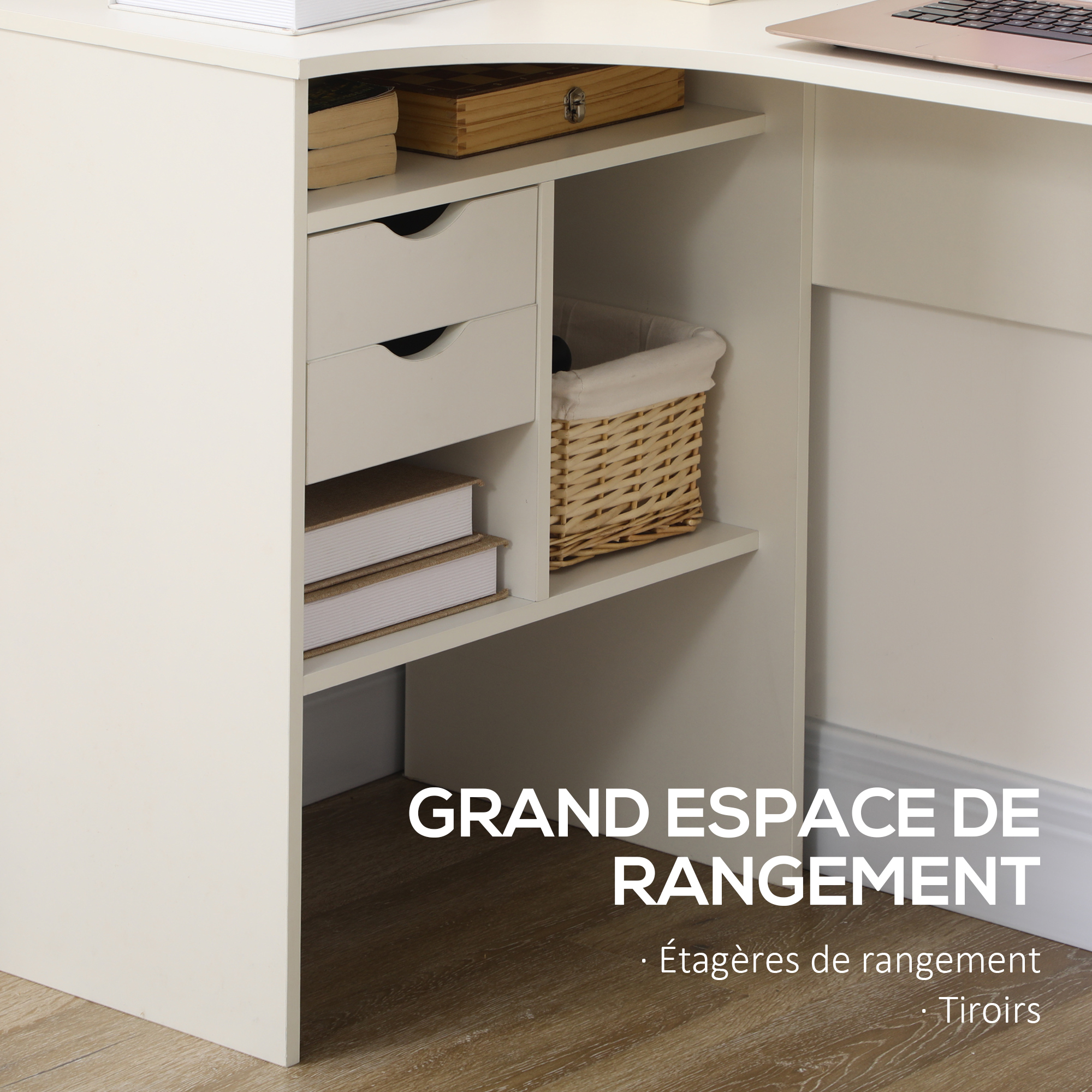 Bureau d'angle Panneaux de particules HOMCOM - 4