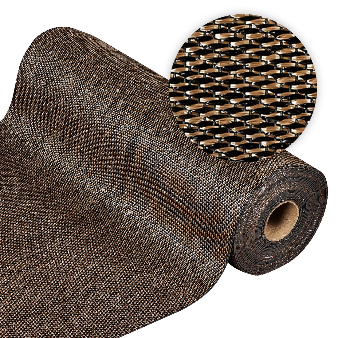 Tapete de corredor, tapete de vinil Premium de Alta Qualidade, tapete de cabeceira, lavável, antiderrapante e resistente marrom-preto 80X200 cm - 2