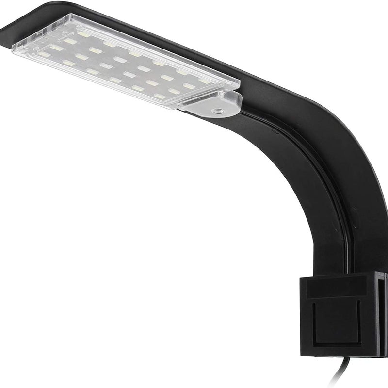 Lampa akwariowa, ultracienka lampa LED, miniaturowa lampa akwariowa z klipsem, z 24 białymi i niebieskimi diodami LED dla ryb i roślin