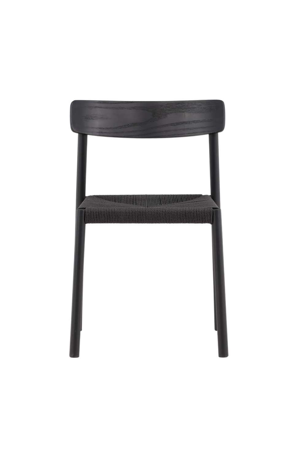 Malmön Krzesło stołowe warkocz czarny.