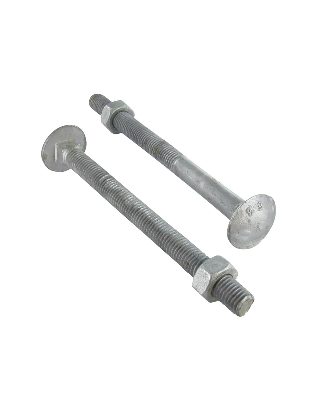 Lot De 50 Boulons Japy 8x50 Mm Tête Ronde Collet Carré Acier Zingué Fixpro - Neuf