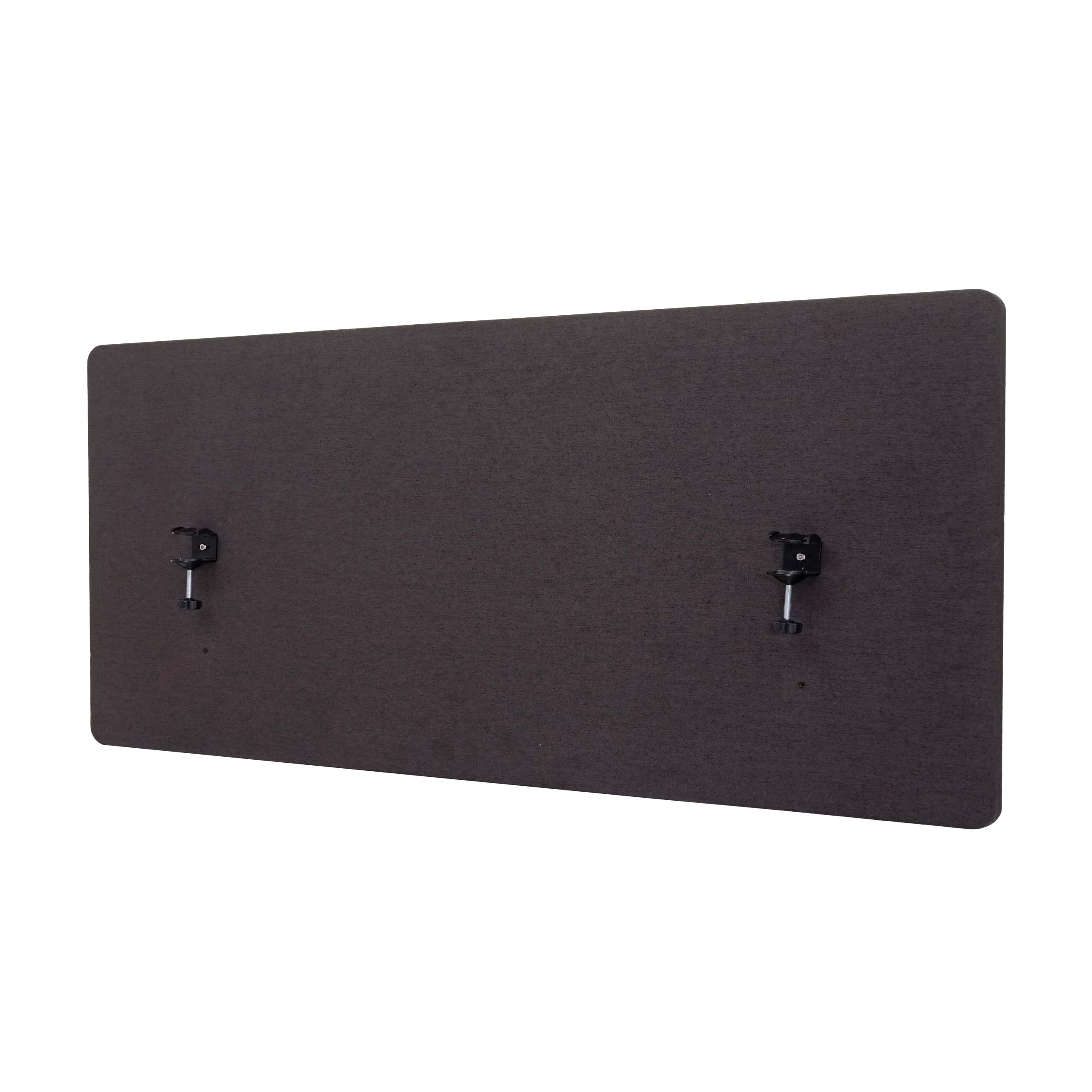 Separador acústico de escritorio hwc-g75, mampara de privacidad para escritorio, doble pared de tela/textil ~ 60x140cm marrón-gris
