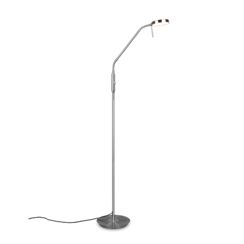 Lampa podłogowa stojąca Monza srebrna LED 12W 2300K - 4000K 1400lm wym: 145 x 25 x 50 cm metal Trio