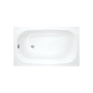 Jika (Groupe Roca) Riga 120 x 70 cm Baignoire gain de place 140 L en acier émaillé, sans pieds, blanc (H2340200000001)