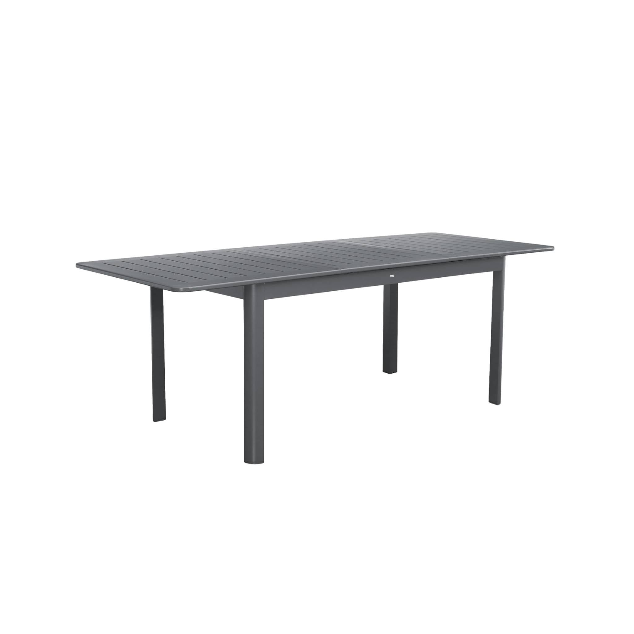 Mesa de jardín extensible de aluminio con 6 sillas Antracita - 218.5x89x75 cm - 5