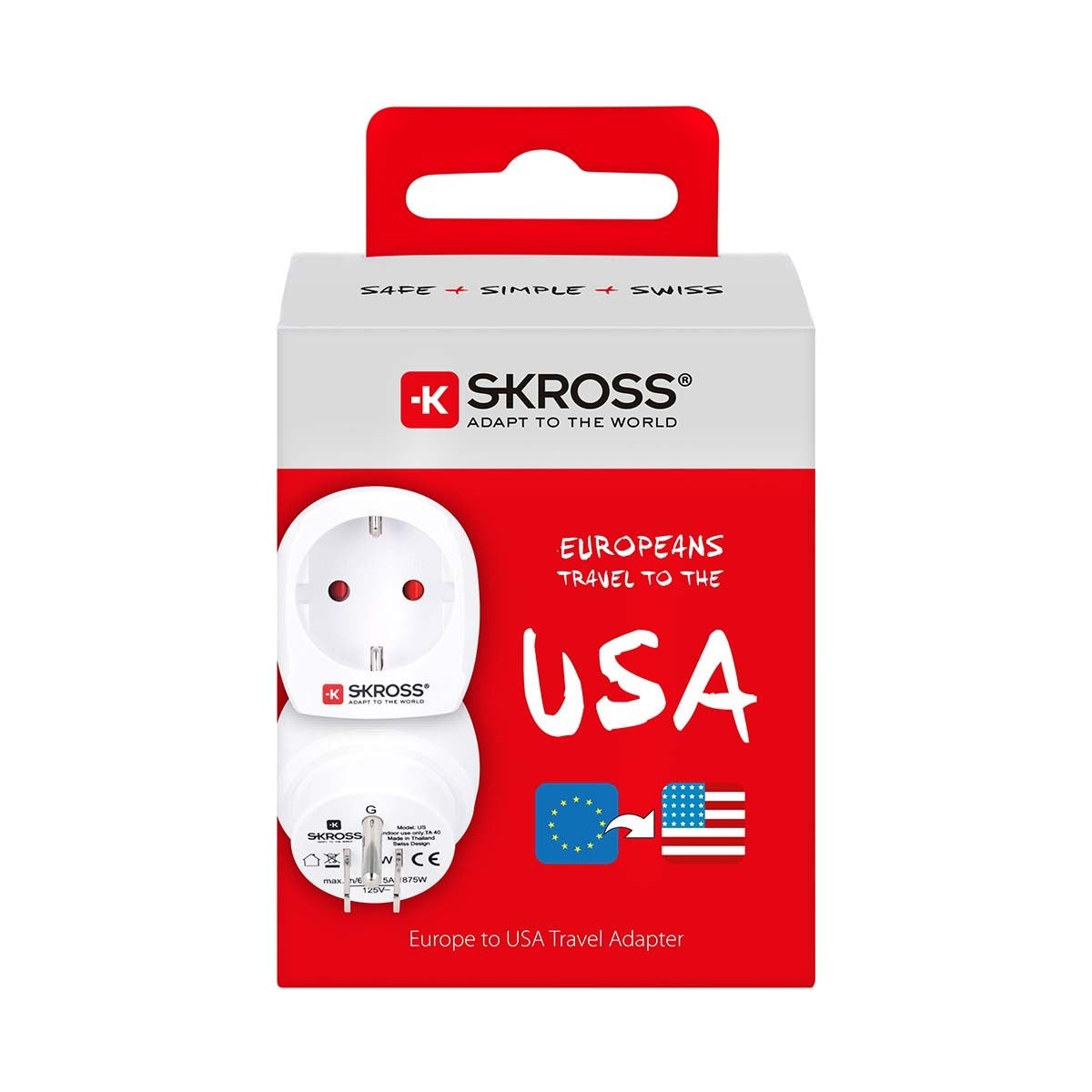 SKROSS Adaptateur de voyage Prise Europe vers USA - 5