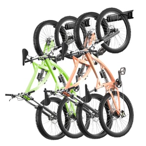 VEVOR Support rangement pour vélo, 4 supports vélo et 2 crochets casque, support rangement mural pour vélo, support de rangement la maison le garage