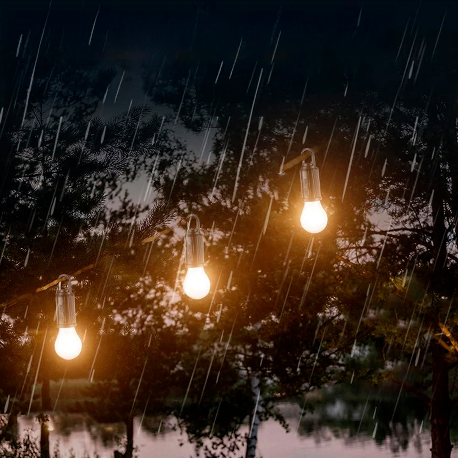 Lampadina LED T02 con carica solare e antizanzare, con gancio per appendere, batteria ricaricabile da 400mAh, 5W e luce calda fino a 12 ore di durata. - 5