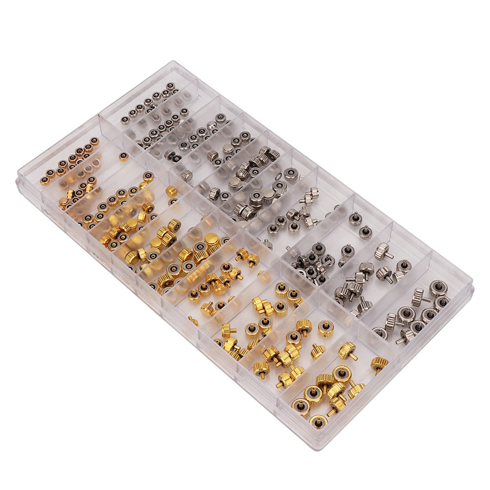 Kit Pièces Couronne Montre - 18 Couronnes Acier Inoxydable - Outils Réparation Horlogerie - Taille 3.5 à 7.5mm