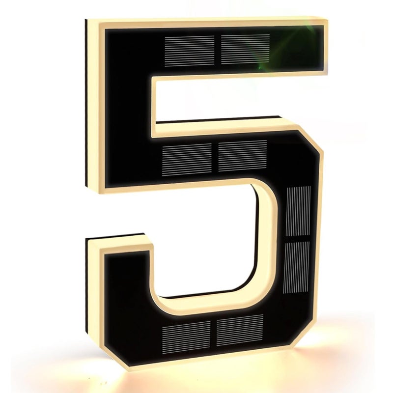 Numéro de maison lumineux, style moderne, 23 cm, solaire, LED, étanche ...