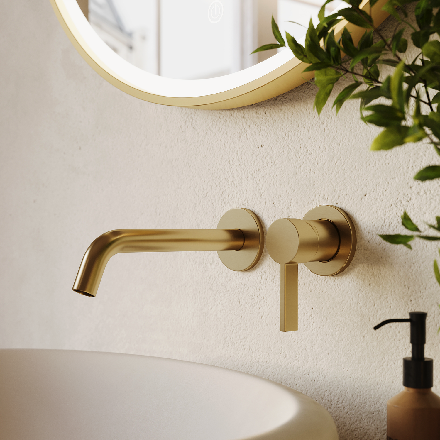 Rubinetto miscelatore lavabo incassato - oro dorato - LOMAZOO - Velar - 5
