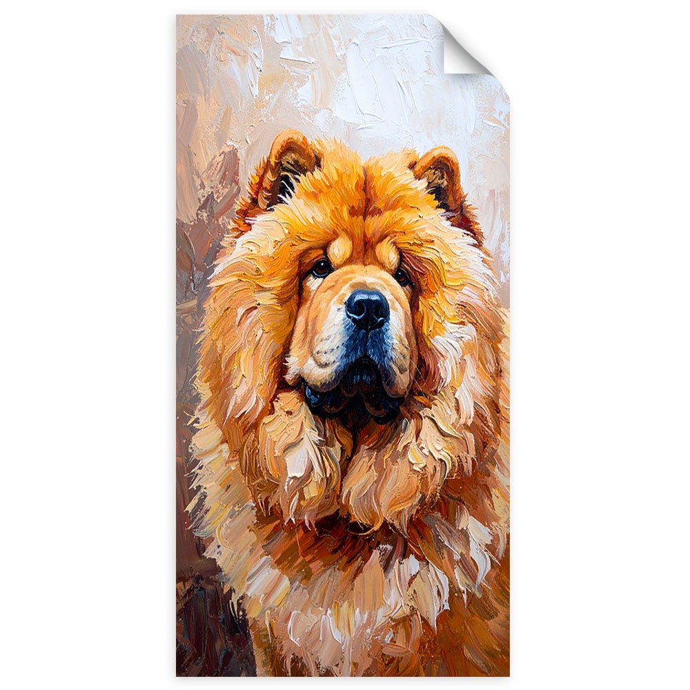 Plakaty samoprzylepne do salonu sypialni, Chow chow Pies Zwierzę Natura 100x200