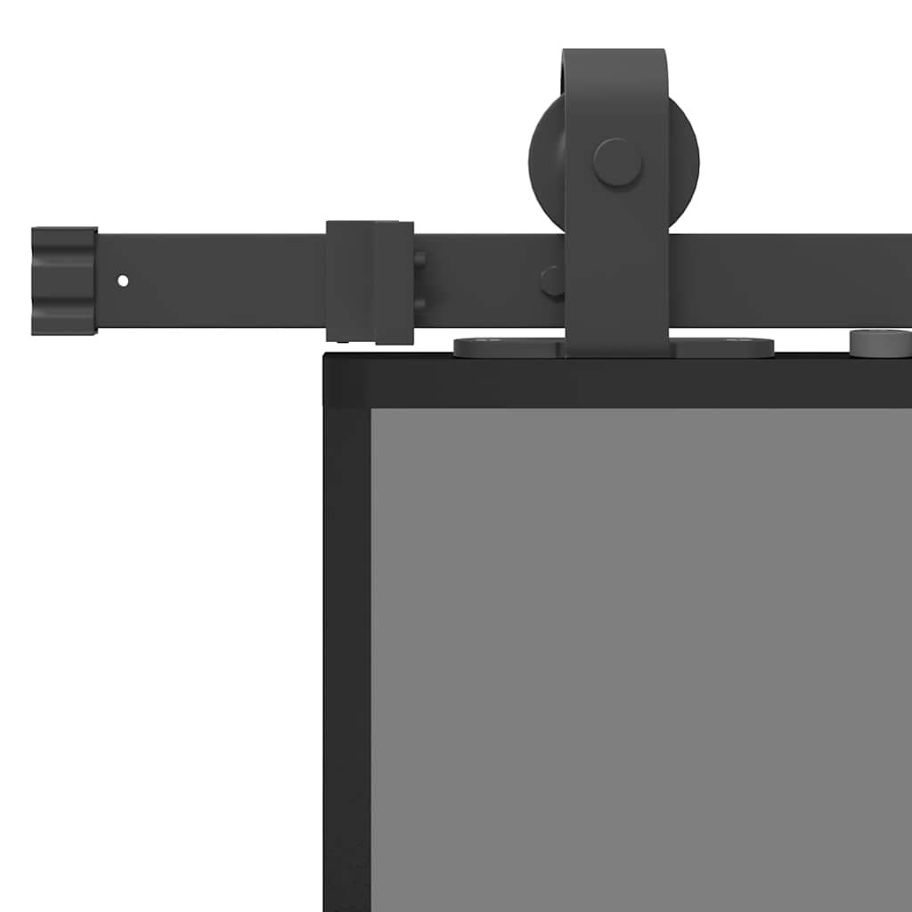 Puerta corredera herrajes negro 102,5x205 cm vidrio templado vidaXL - 7