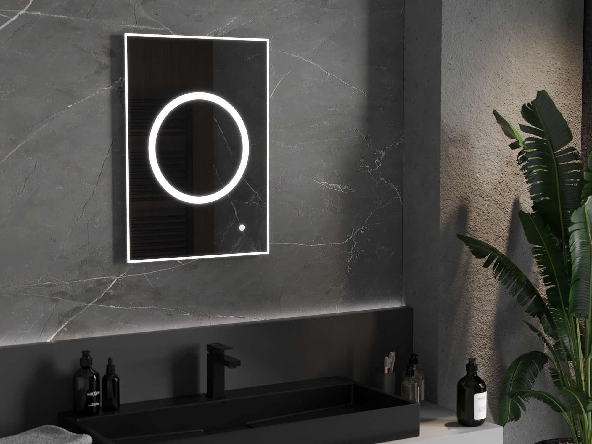 Mexen Koga lustro łazienkowe podświetlane 50 x 70 cm, LED 6000K, antypara - 9821-050-070-611-00 - 2