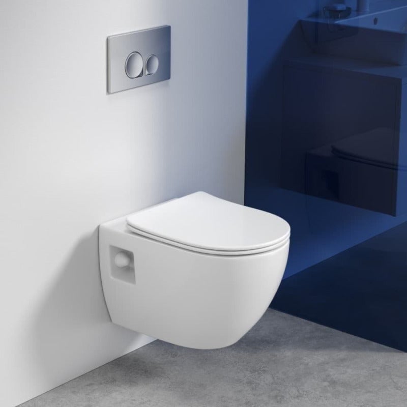 Pack WC Bâti-support Rapid SL + WC sans bride SAT + Abattant SoftClose + Plaque Chrome (RapidSL-Project-1) - 3