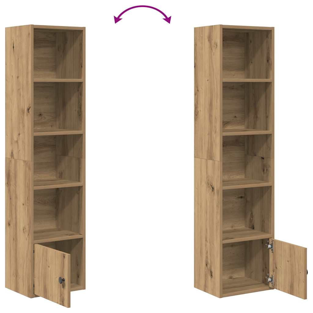 Bibliothèque pour Bureau en Bois Marron H. 127 x l. 31 x P. 24 cm - 7