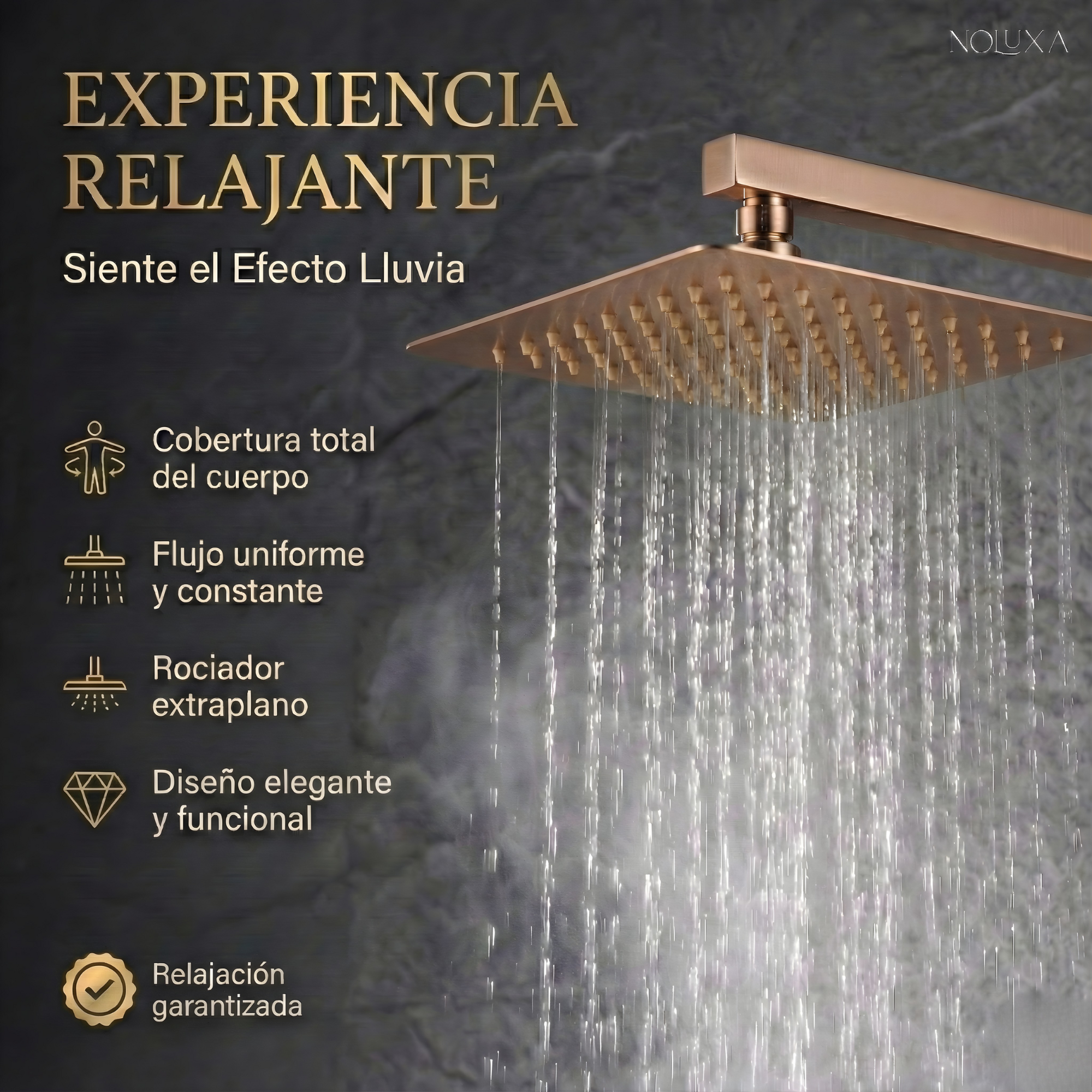 IMEX - Niche de Douche Encastrée avec Éclairage LED 33 X 63 Cm Noir | Acier Inoxydable S.304 | Cabine de Douche avec Deux Étagères en Acier Inoxydable - 2