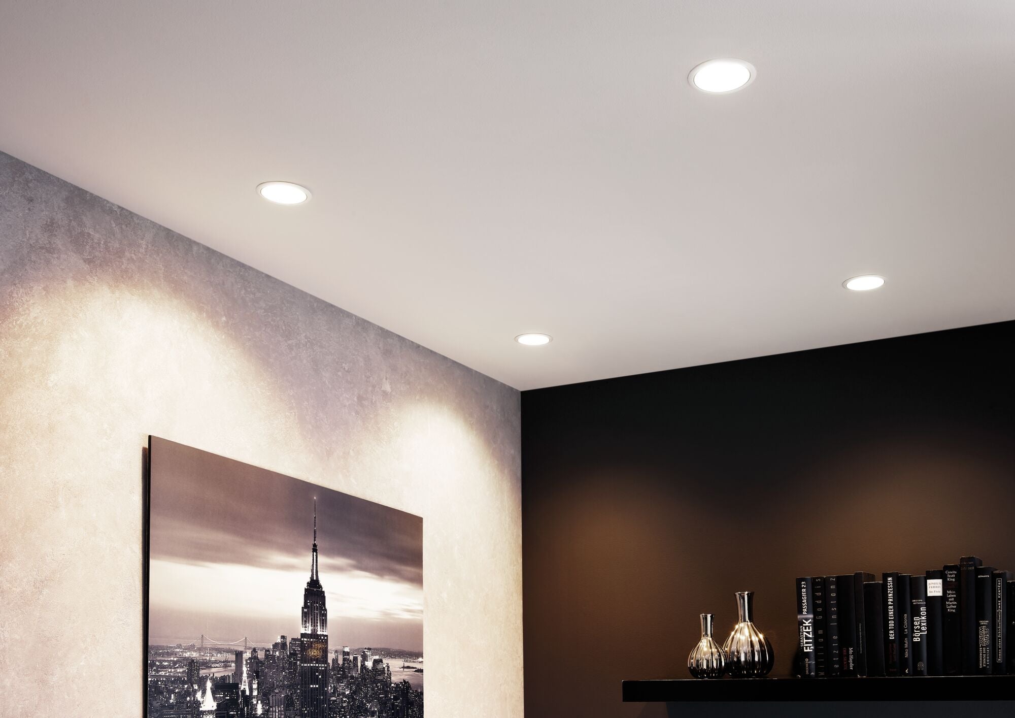 Spot encastré LED 3-Step-Dim Cole Coin Kit de 6 IP44 rond 88 mm Coin 6x6W 6x470lm 230V gradable 2700K Blanc, Argent mat - 8