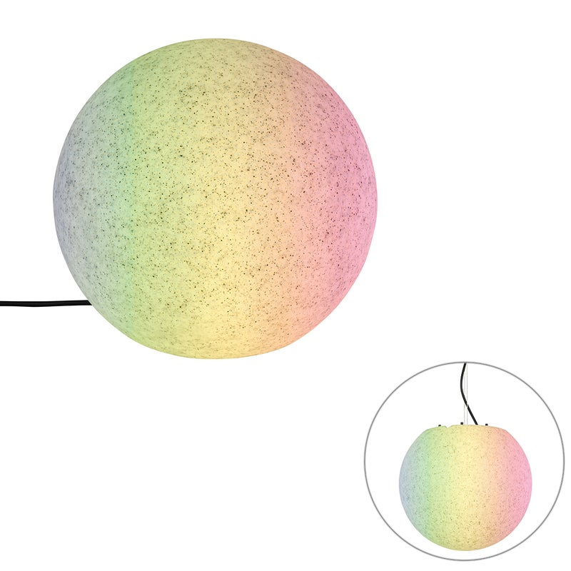 Inteligentna lampa zewnętrzna szara 35 cm IP44 z Wifi A60 - Nura