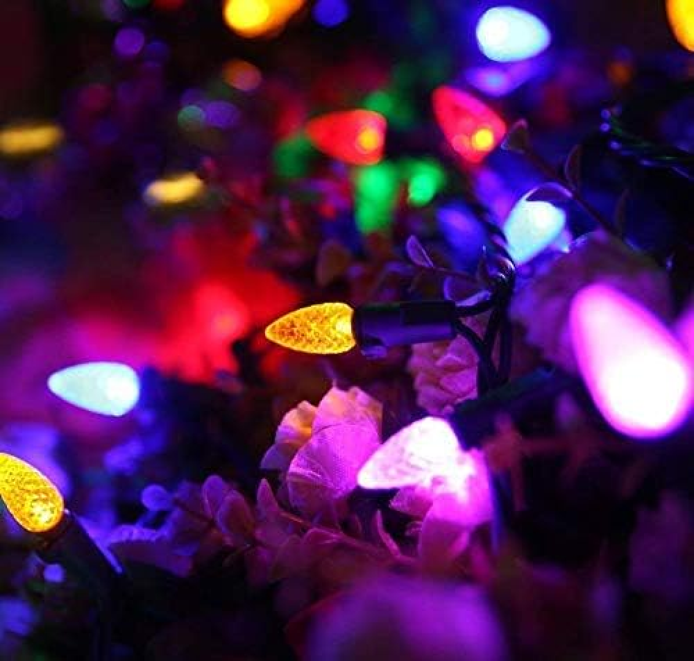 Led Cordes Guirlande Lumineuse Batterie Lumières pour arbres de Noël Batterie multicolore Décoration de Noël intérieure/extérieure 50 LED - 4