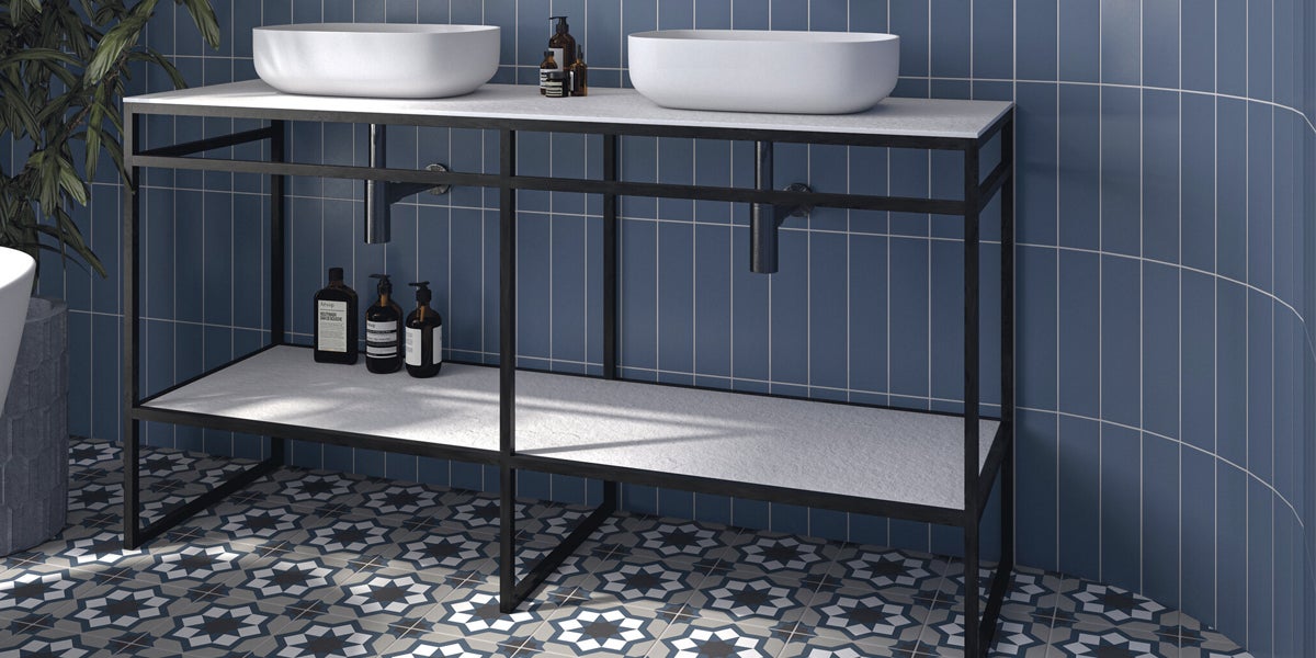 Carrelage sol effet carreaux de ciment Classico capri cold 20x20 cm - Réflex boutique - 4