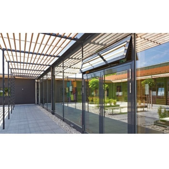 Boîte de base ferme-imposte en applique OL90/95 GEZE - EV1 - Argent - (Poignée + Renvoi 90°) - 30611 - 4