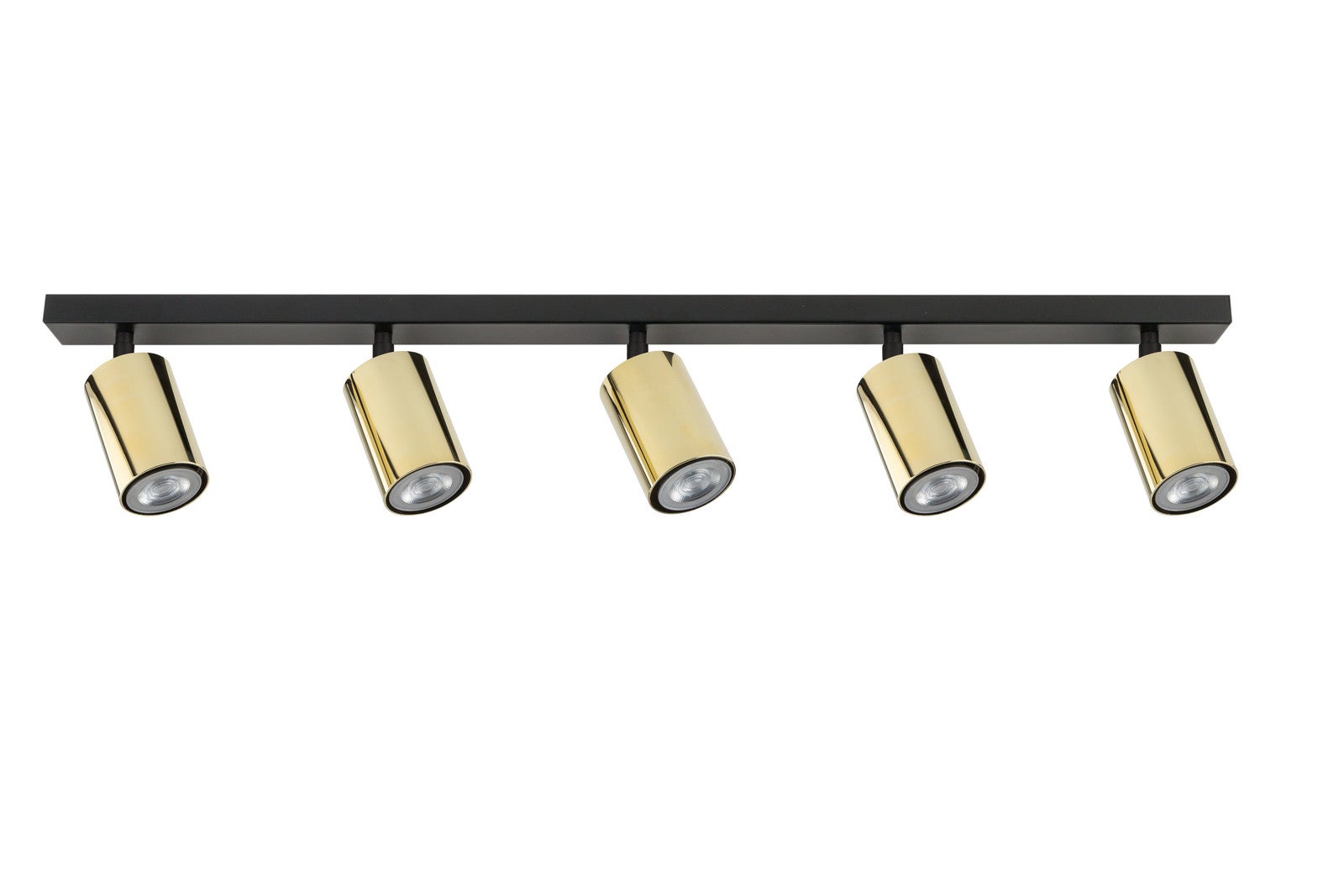 Lampa sufitowa wisząca Zoom czarno-mosiężny 5xGU10x25W wym: 16 x 80 x 6 cm metal SIGMA