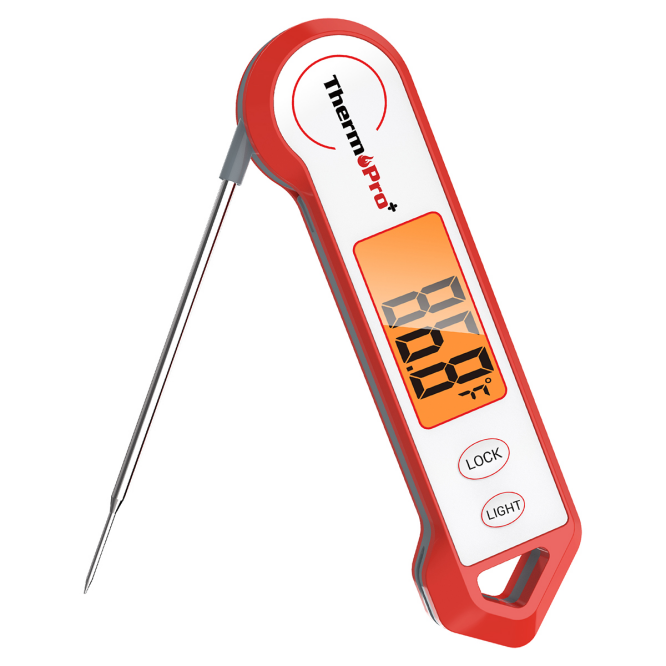 Thermomètre Cuisine ThermoPro TP03 - Sonde 10 Cm - Rétroéclairage - Aimant - Pour Viande, BBQ