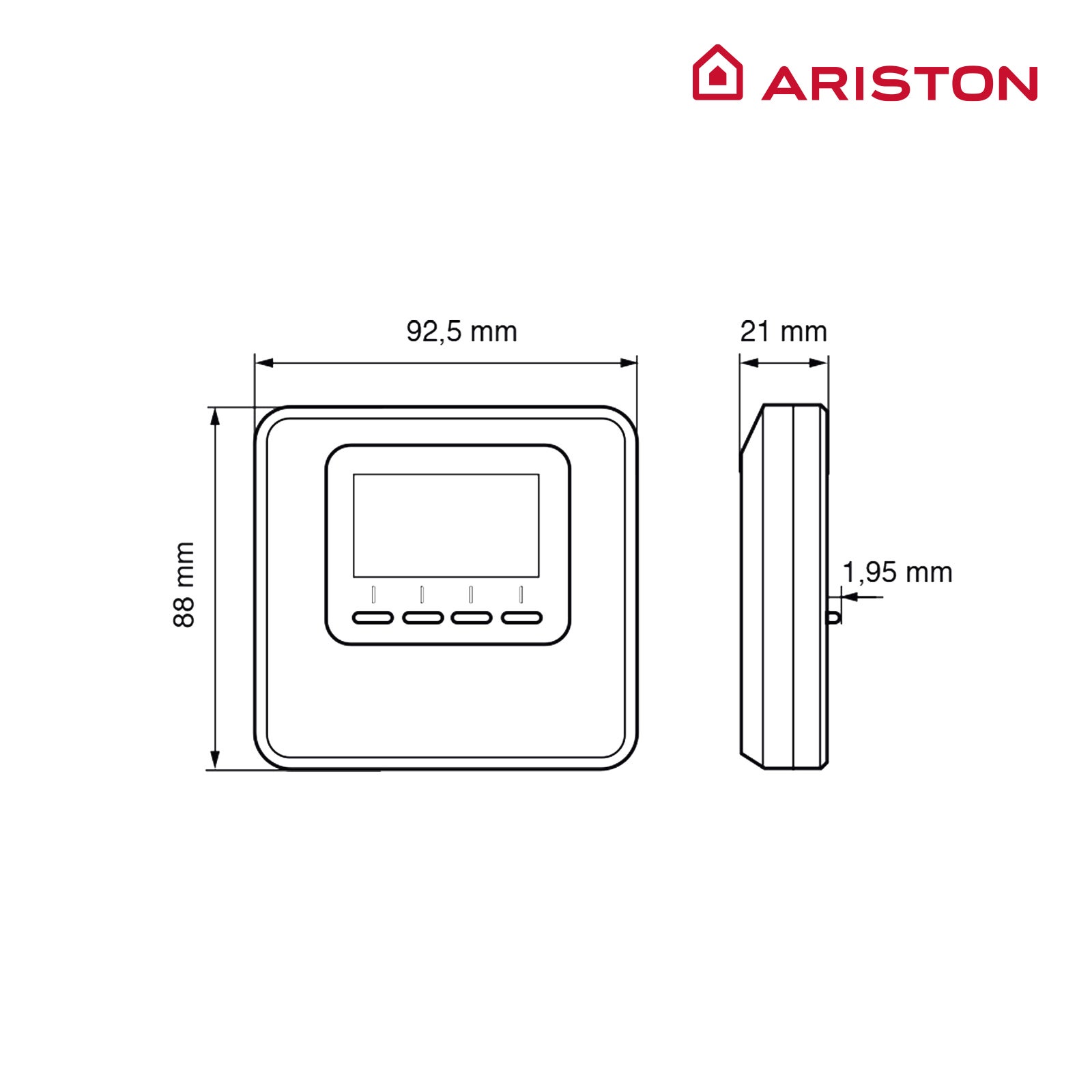 Termostato Inalambrico, Ariston, Cube RF, Blanco, Compatible con la App Ariston Net, Necesario Receptor RF - 3