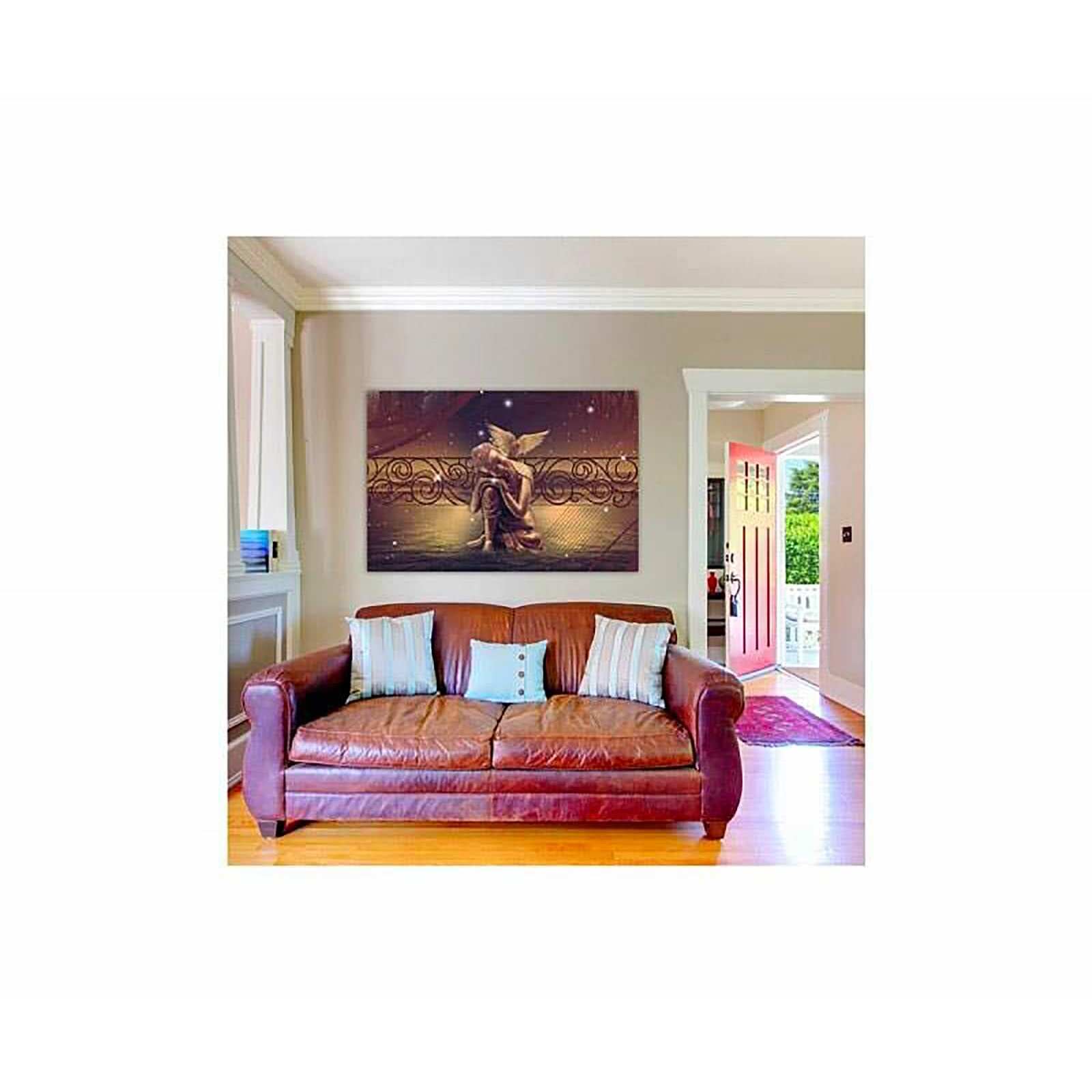 Tableau bois bouddha fr ou - 100 x 70 cm - 2