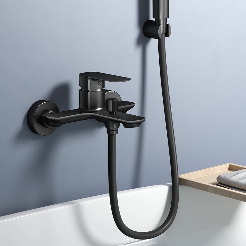 EMKE Bateria wannowa czarny matowy 10.7 cm