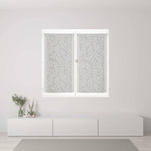 Voilage En Lin Naturel LINDER - Tissé Et Teint En France, 55x160 Cm, écru, Finition Passe Tringle