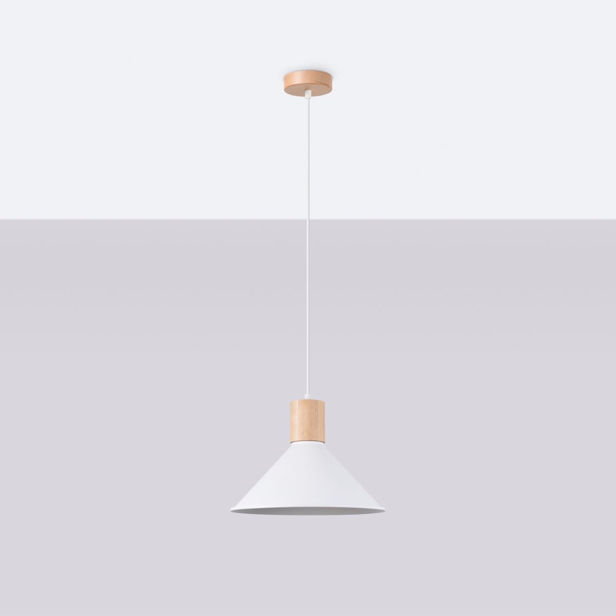 Lampa wisząca ZORRA biała LED 4000K - 30x30x120cm Sollux