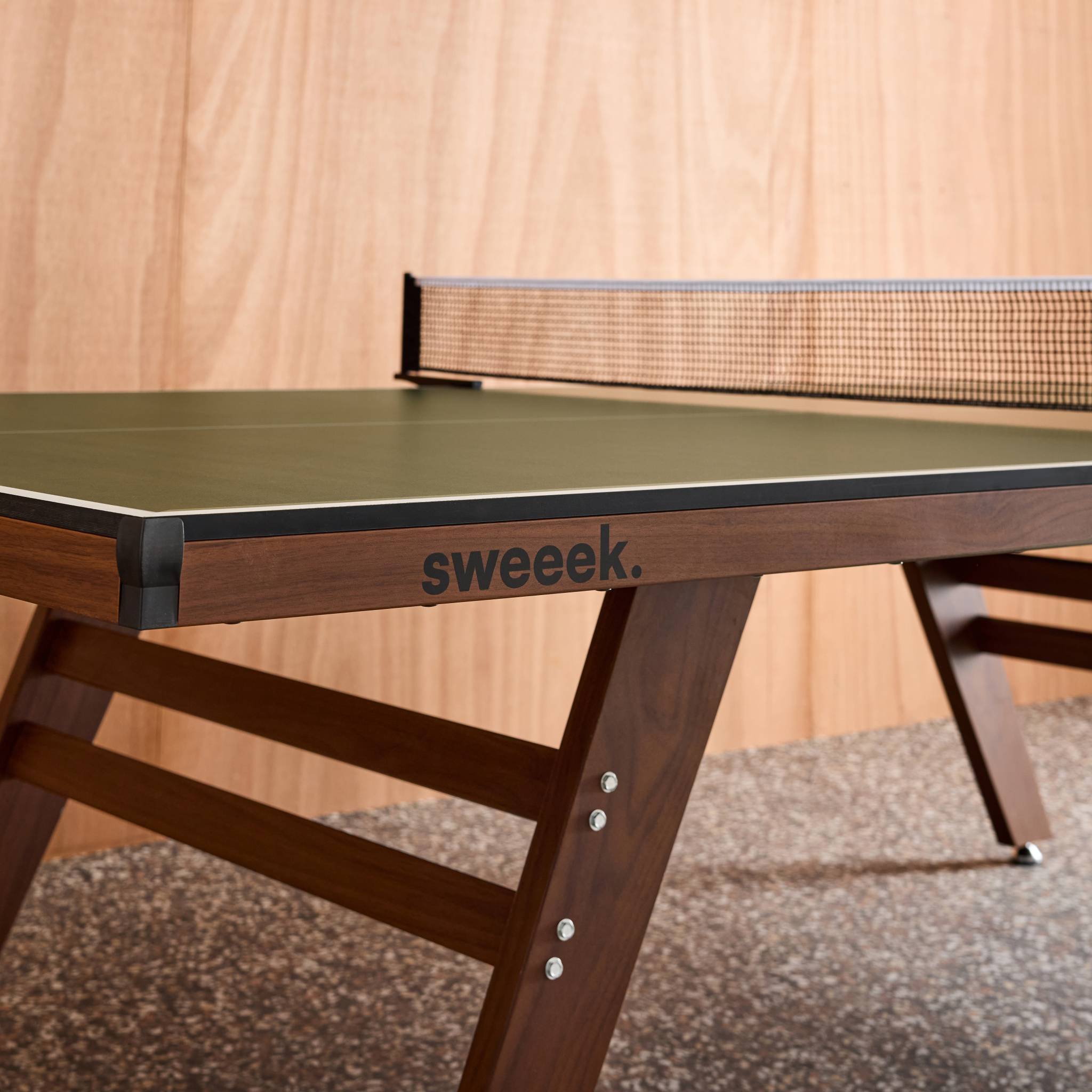 Table de ping pong intérieur deluxe kaki avec 2 raquettes et 3 balles TABLE DE PING PONG INTÉRIEUR DELUXE - 5