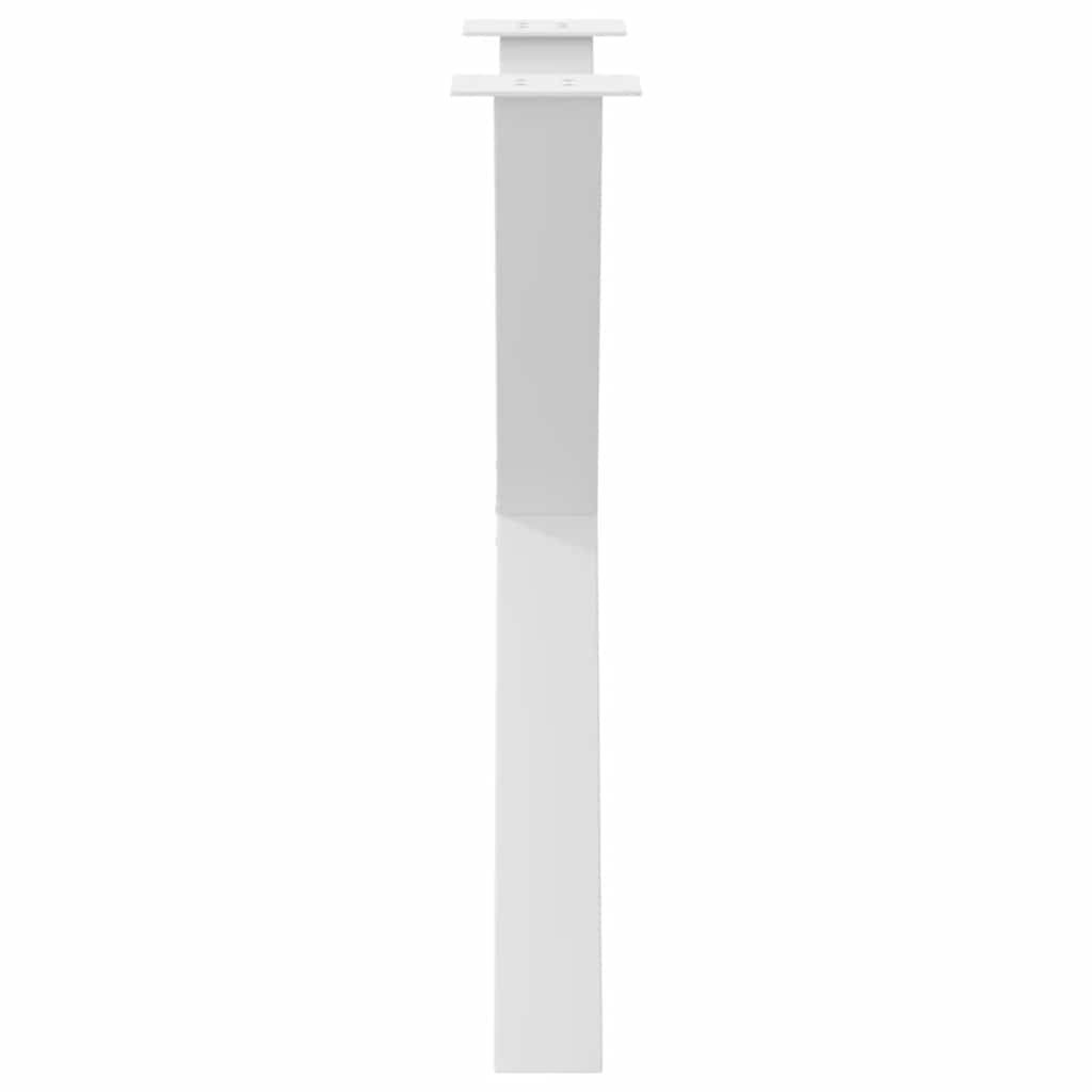 Maison Exclusive - Pieds de table à manger en forme de X, 2 pièces, blanc, 70 x (72-73) cm, acier - 6