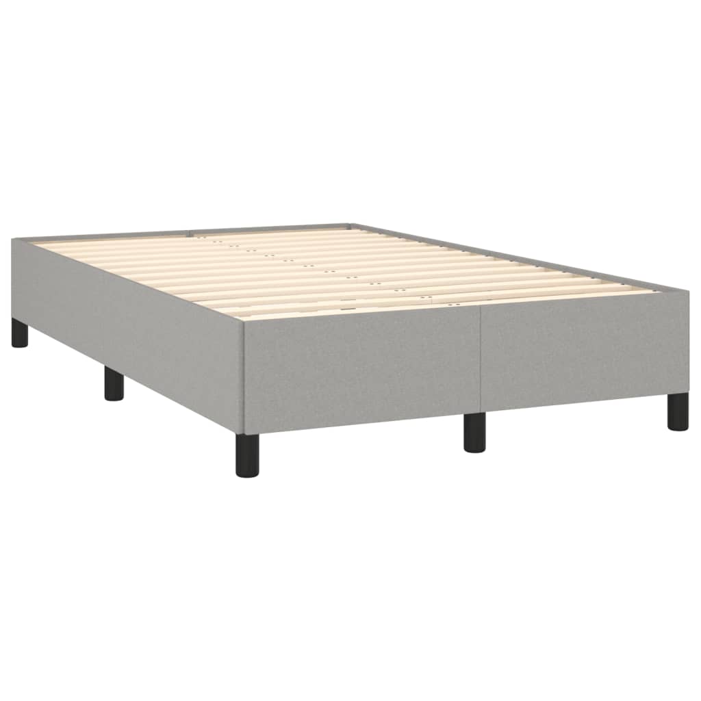 Cadre de lit sans matelas gris clair 120 x 200 cm tissu - 3