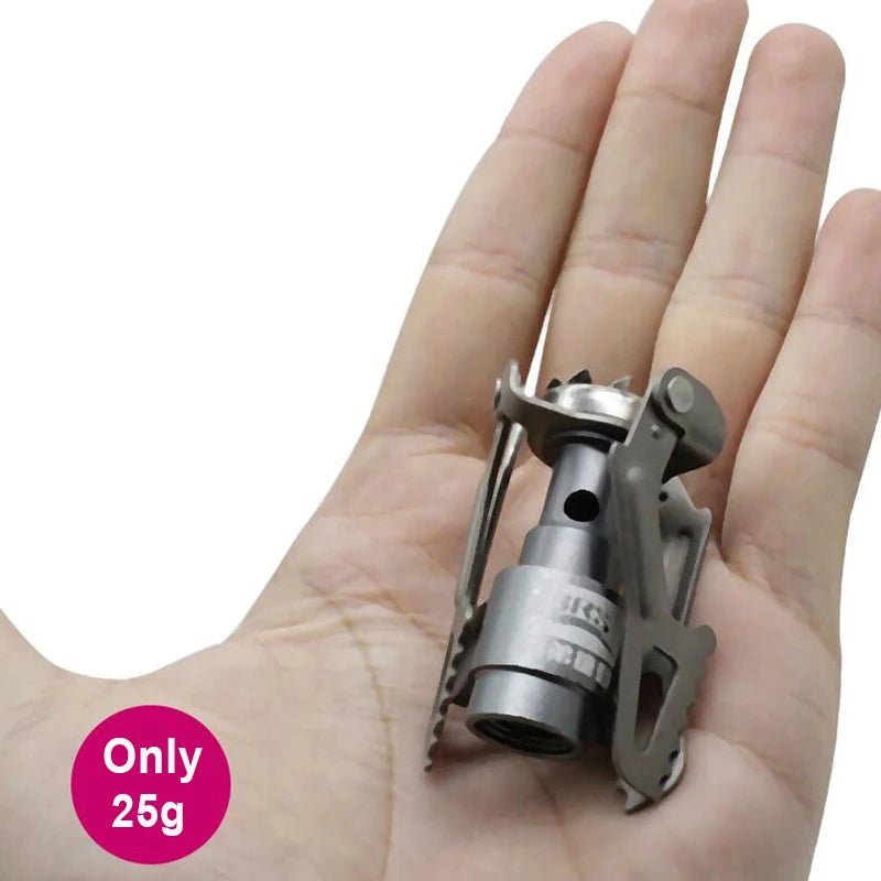 Réchaud à Gaz De Camping Extérieur,Brûleur à Gaz Portable En Titane Poele De Survie Mini Four De Poche Pour Pique Nique En Plein Air Brs 3000t 74605111
