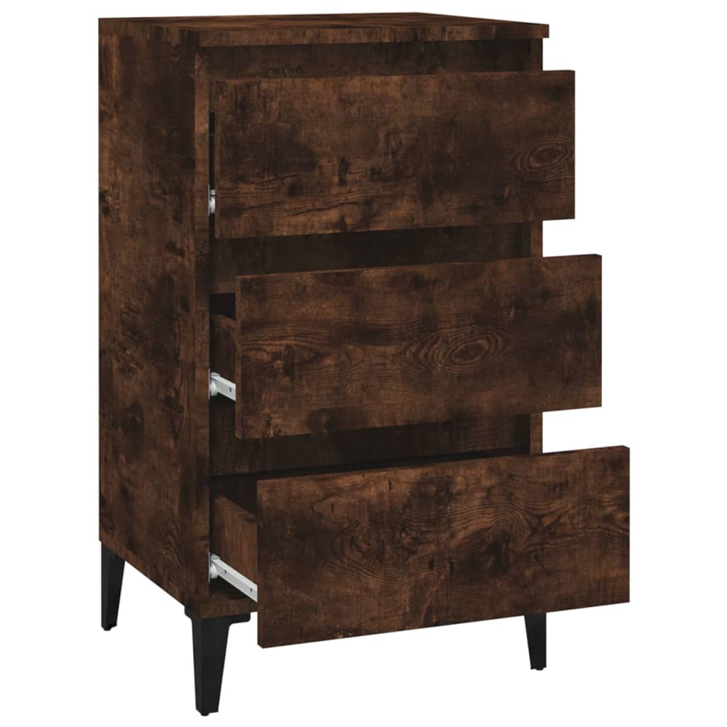 Maison Exclusive - Table de chevet chêne fumé 40x35x70 cm bois d'ingénierie - 6