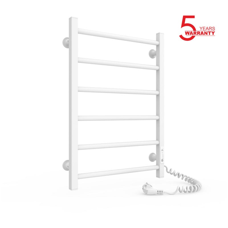 Grzejnik łazienkowy elektryczny ALFA 400x600 z minutnikiem ECO, 95W, Biały