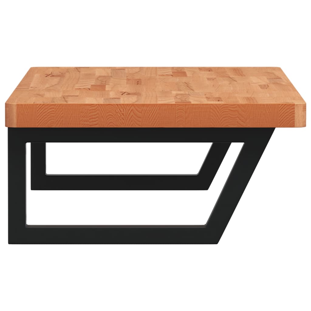 Maison Exclusive - Ripiano a Parete per Lavabo in Acciaio e Massello di Faggio - 5