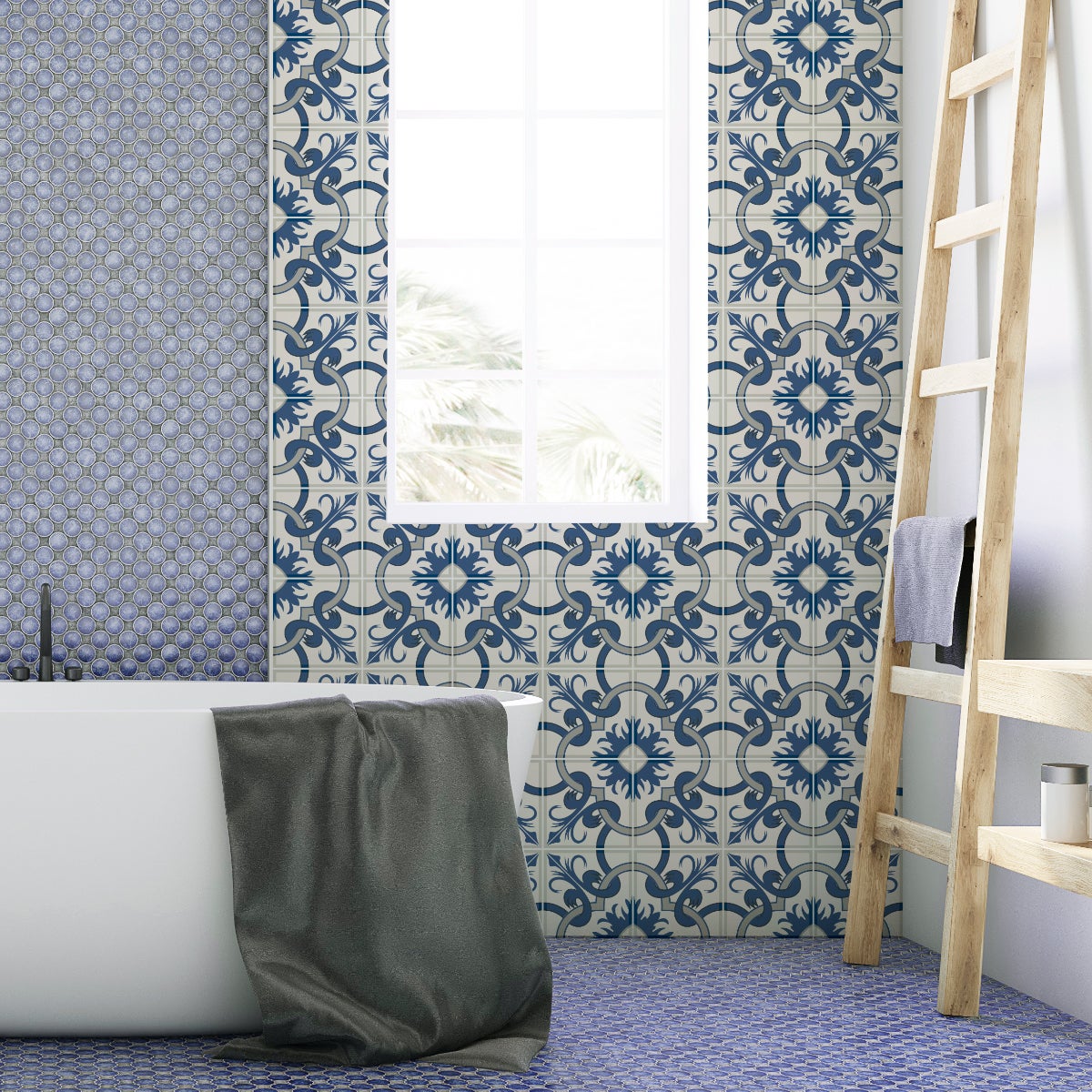 Sticker Mural Carrelage Adhésif Cuisine Salle De Bain - 24 STICKERS Carrelages Azulejos Saturino 24stickers15x15cm 86804573