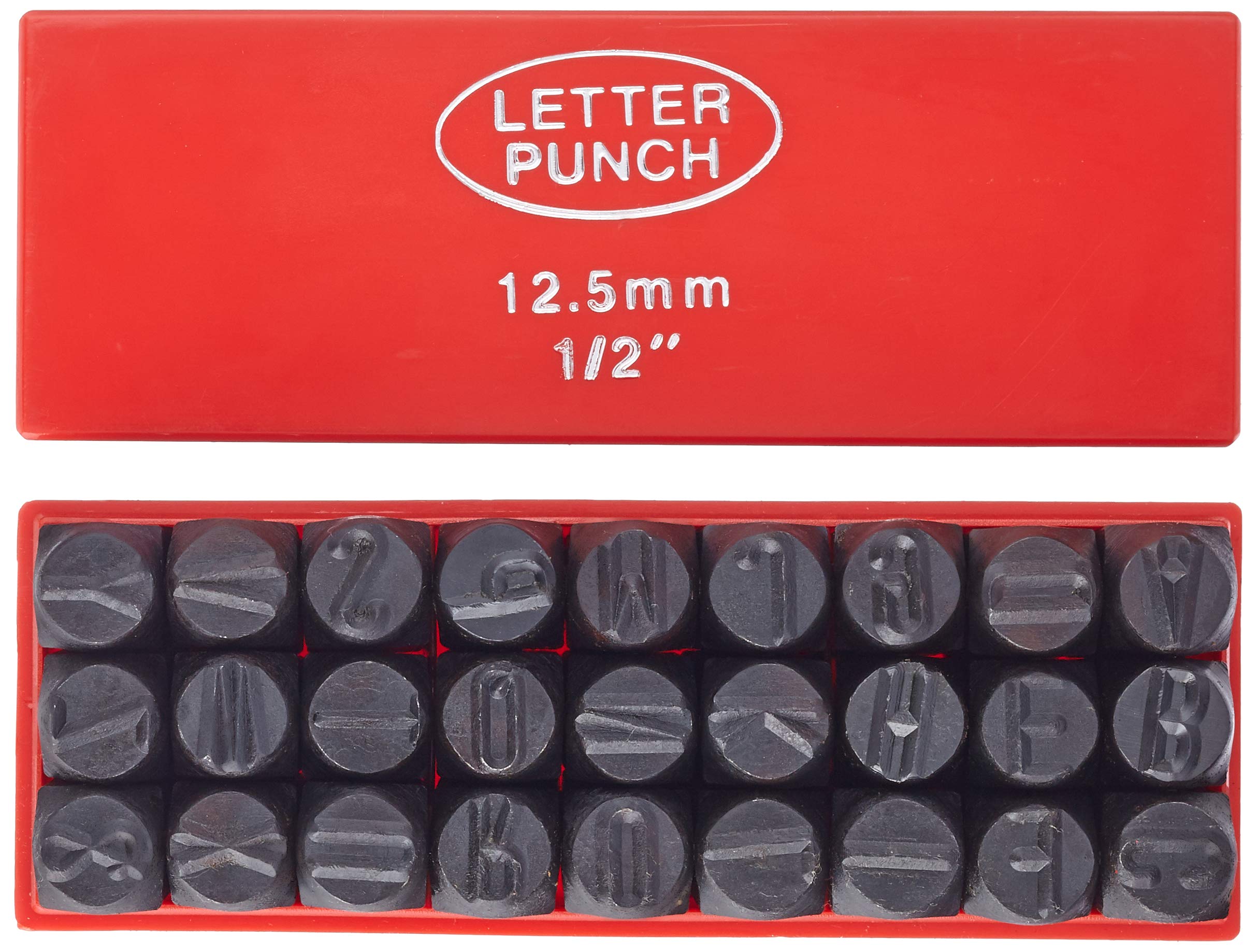 Set poansoane de marcat litere Mannesmann 244-12, 12 mm, 26 piese