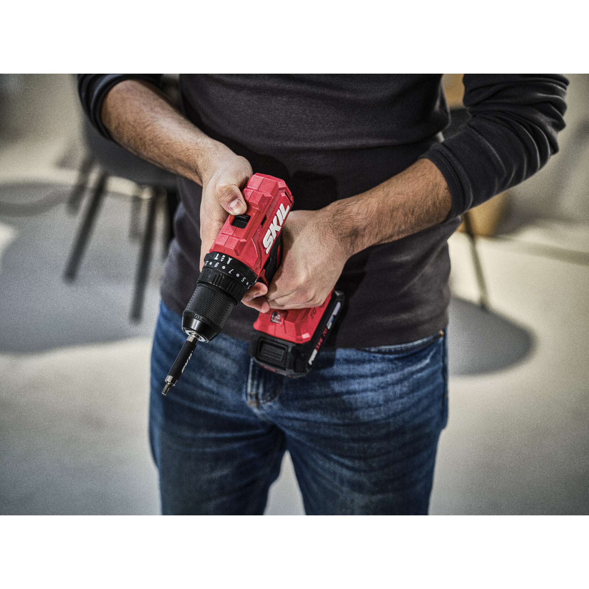 Perceuse à percussion sans fil SKIL 3021 HA 20 V moteur sans charbons 2 batteries 2,0 Ah chargeur coffret embout double - 3