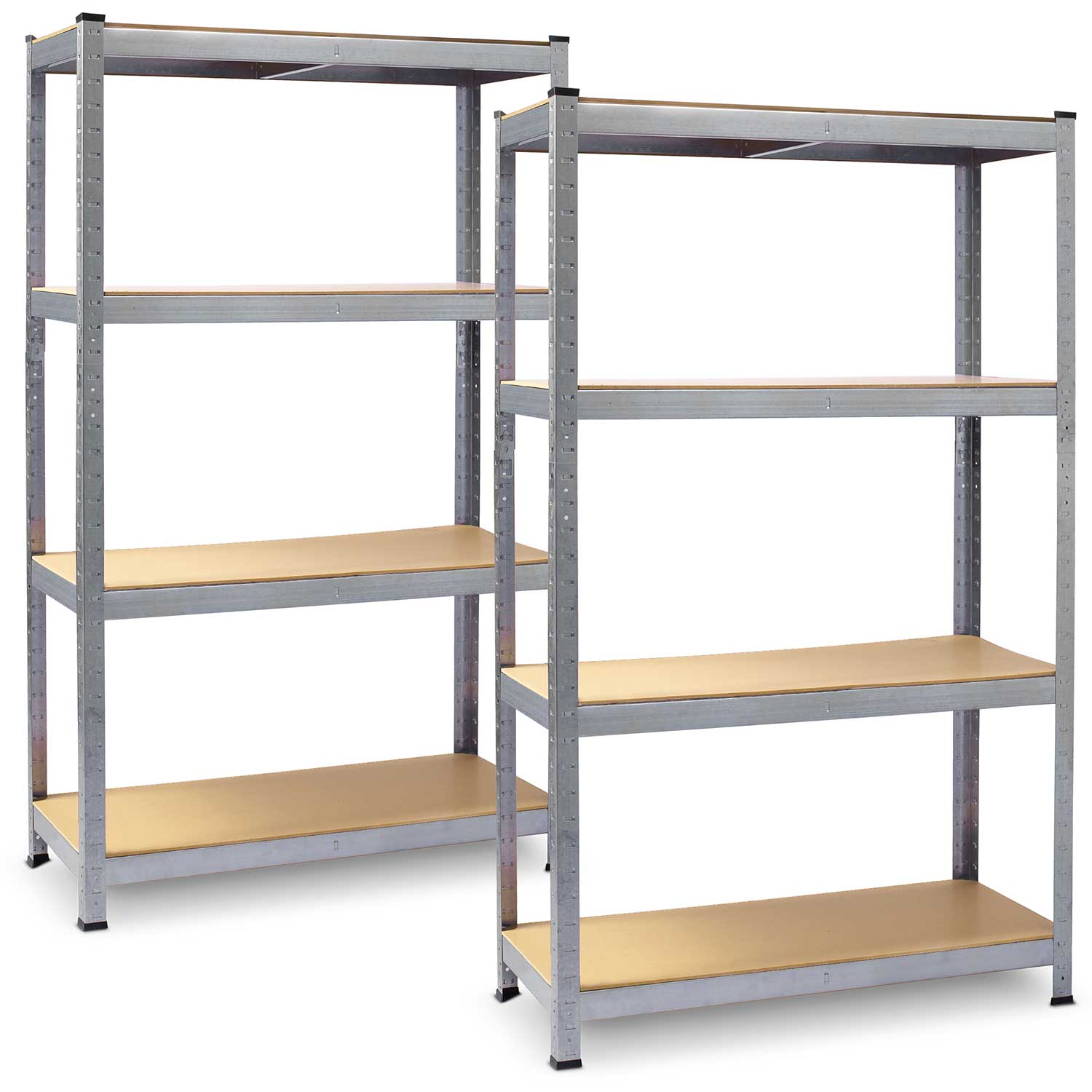 Zestaw 2x regał magazynowy metalowy 2w1 Plonos PL-700 150x75x30cm