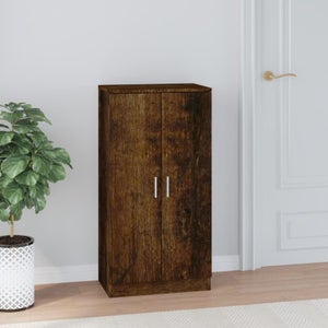 VidaXL Scarpiera In Legno Multistrato, 54x34x183 Cm, Colore Rovere Marrone, Con Ante E Serratura - 6