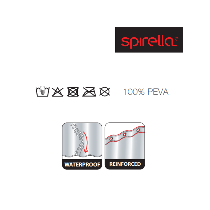 Tenda Da Doccia Trasparente Spirella OMBRELLA - 200x170 Cm, Per Doccia Ad Ombrello